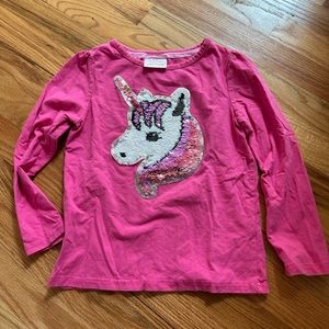 Unicorn Sequin flip long sleeve shirt. Excellent condition. Size 6